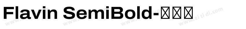 Flavin SemiBold字体转换